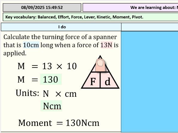 Moments - Levers, Pivots and balances - Full lesson