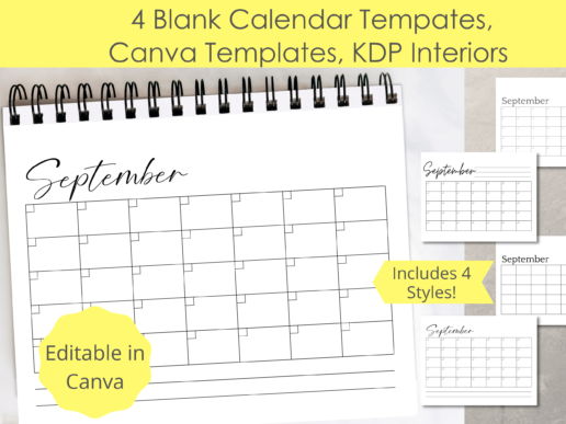 4 Blank Calendar Templates