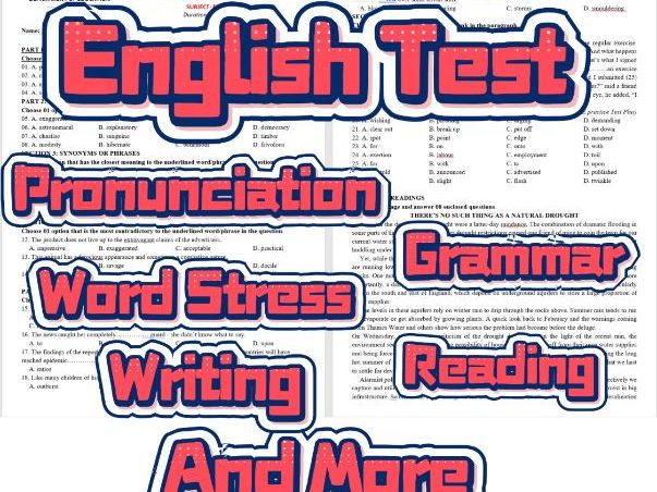 High-Level English Test: Drought Article, Sentence Rewriting & Essay (Gr 11-12)