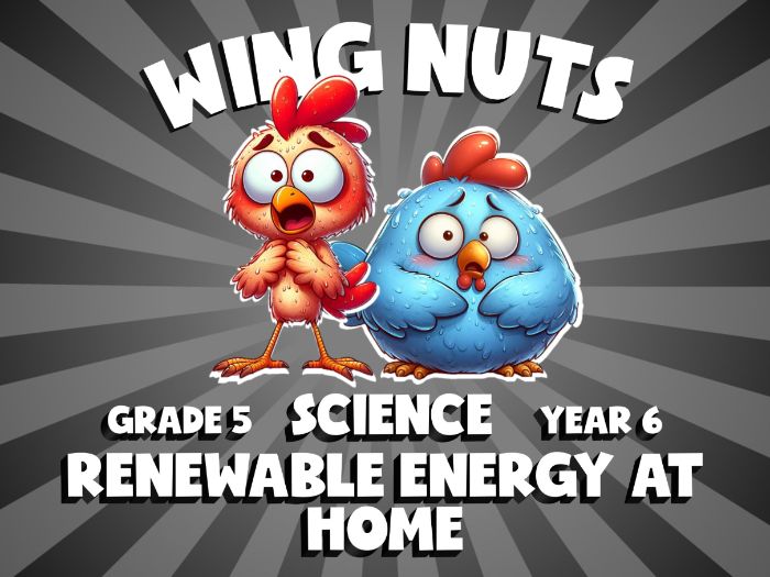 Renewable Energy at Home WING NUTS Science Game | No-Prep Year 6 Review Activity