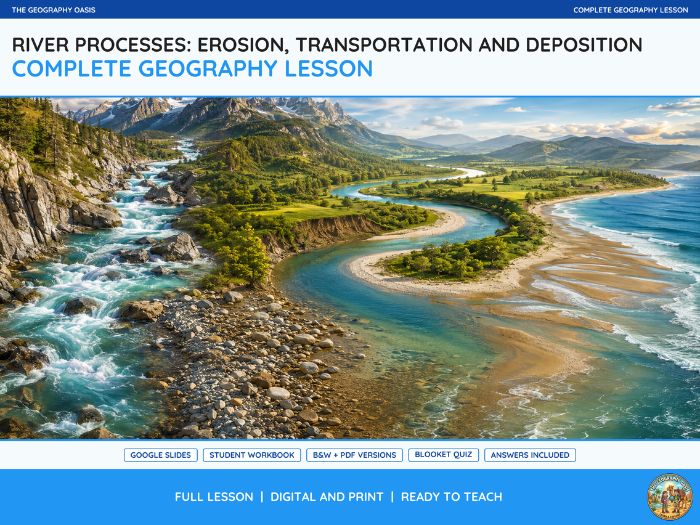 River Processes: Erosion, Transportation and Deposition | Complete Geography Lesson |