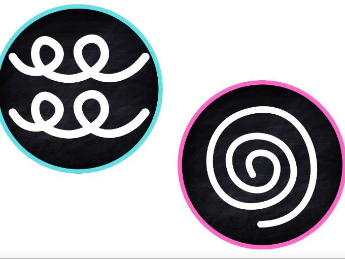 Chalkboard Mark Making Disks