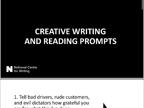 National Writing Centre | Creative Writing Prompts