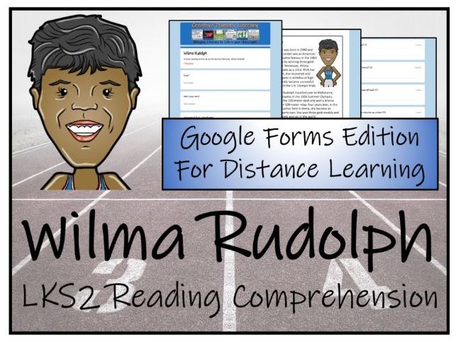 LKS2 Wilma Rudolph Reading Comprehension Activity | Digital & Print