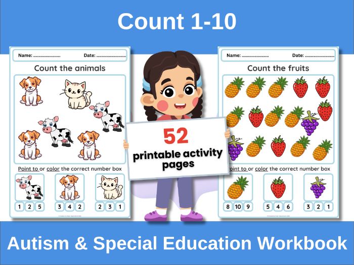 Counting 1–10 Categories | Point or Color Numbers | Autism & Special Education