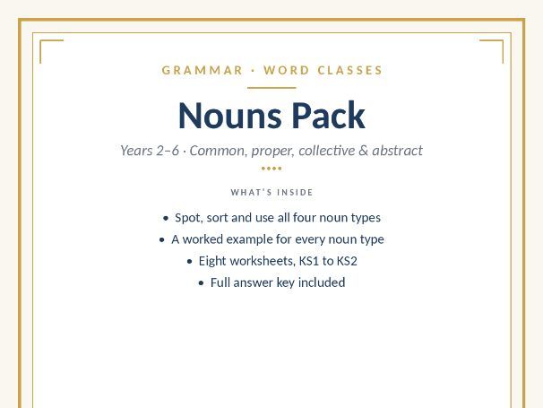 Nouns - Common, Proper, Collective and Abstract