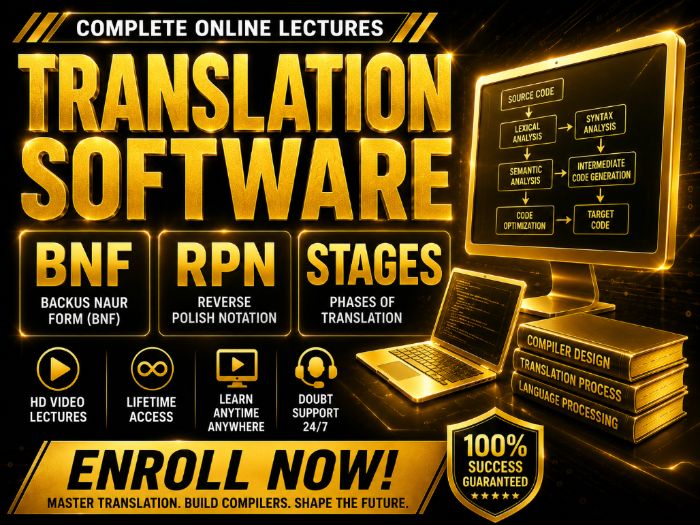 Translation Software BNF, RPN, Stages | PPTs, Worksheets, Activities, MCQ Quizzes & Marking Scheme