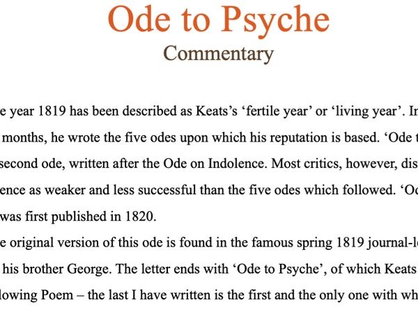 John Keats - Odes and Bright Star