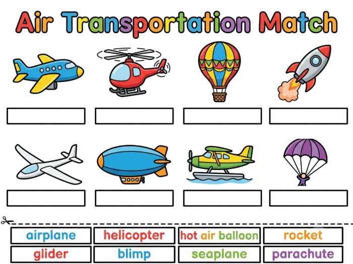 Transportation Match – Cut and Stick Activity
