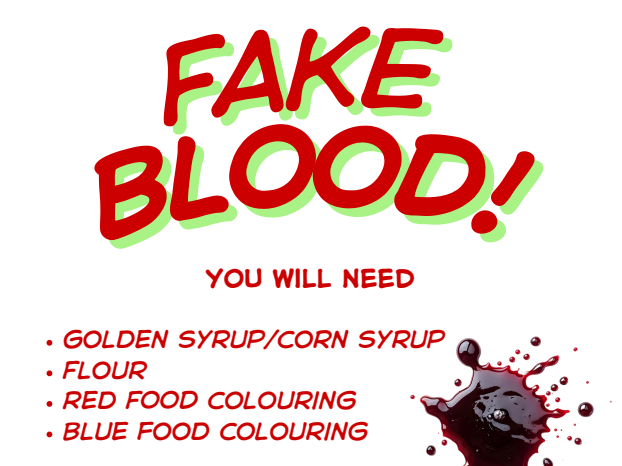 Fake Blood Recipe - Simple Science/Sensory Activity