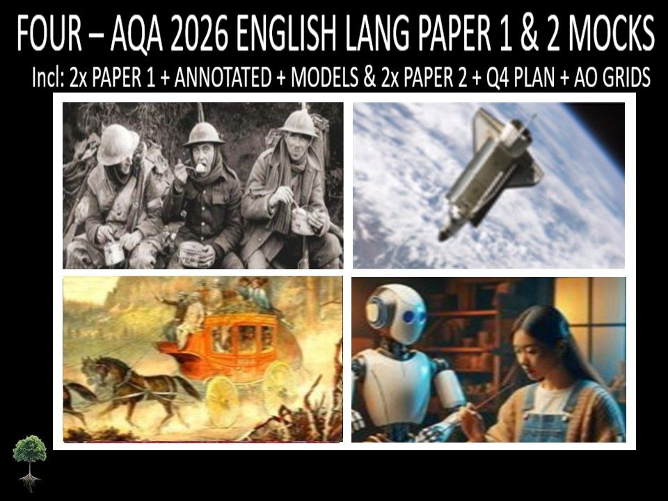 FOUR - AQA PAPER 1 & 2 | 2026 FULL MOCKS | ANNOTATED | Q4 PLAN | AO GRIDS | MODELS