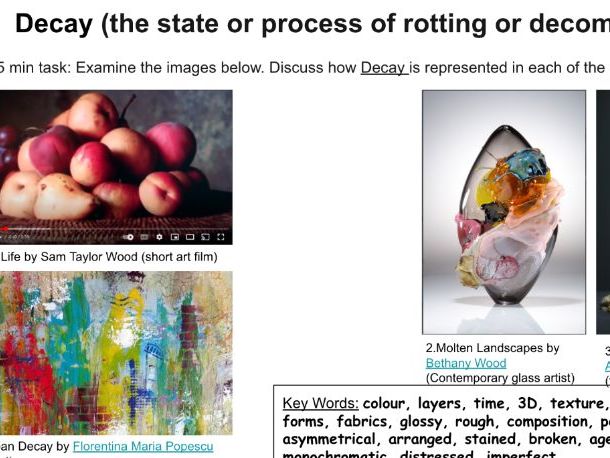 Urban Decay Art & Design Interview lesson / project IGCSE Cambridge International