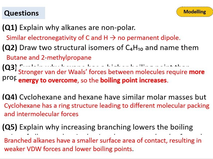 Year 12 - Alkanes