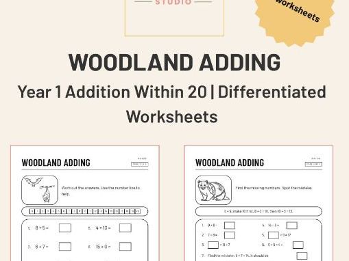 Year 1 Differentiated Addition Within 20