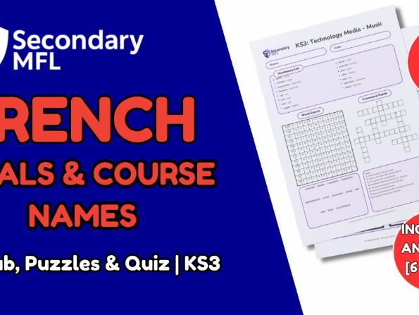 KS3 French Activity Pack: Meals and Course Names
