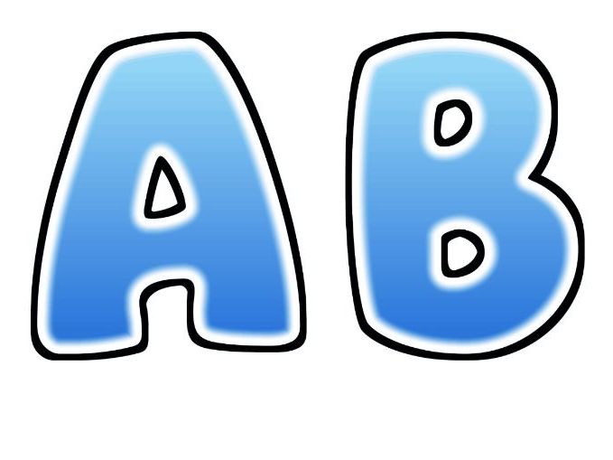 Sky Gradient Glow Bubble Letters | Bulletin Board Letters | Classroom Display Pack