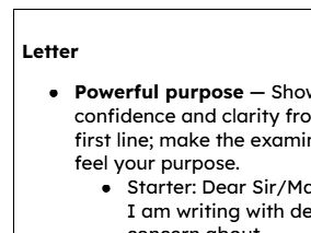 Letter and Article Writing Strips