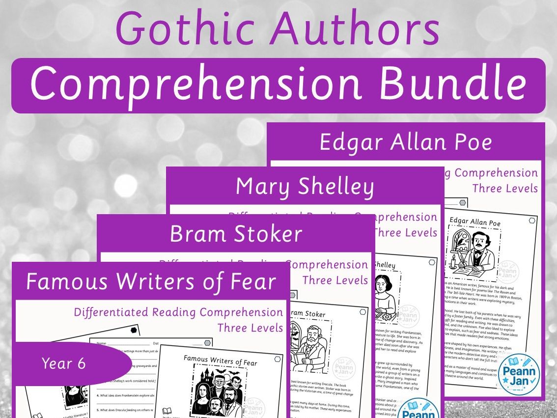 Year 6 Reading Comprehension - Gothic Authors Bundle