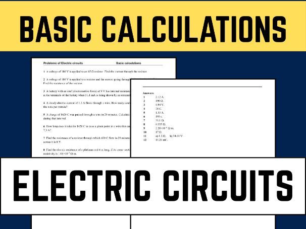 Intro to Electricity: 12 Essential Circuit Word Problems & Calculations