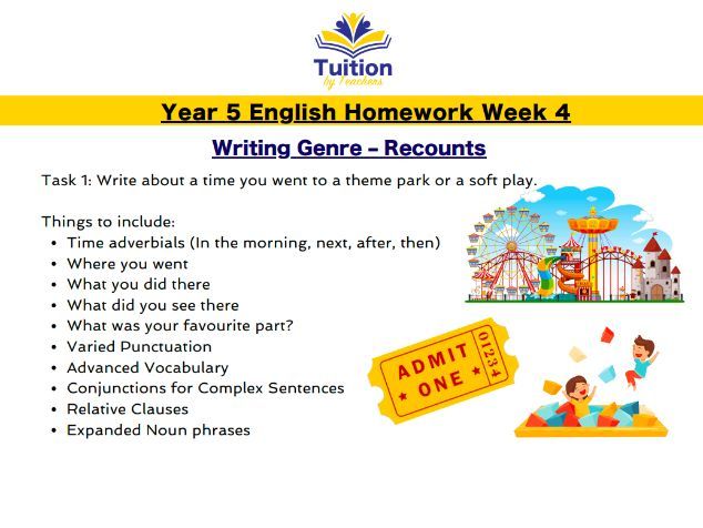4. Year 5 - Creative Writing & Spelling