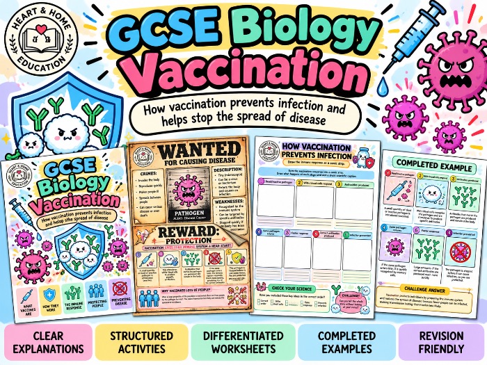 GCSE Biology Vaccination Worksheets & Activities