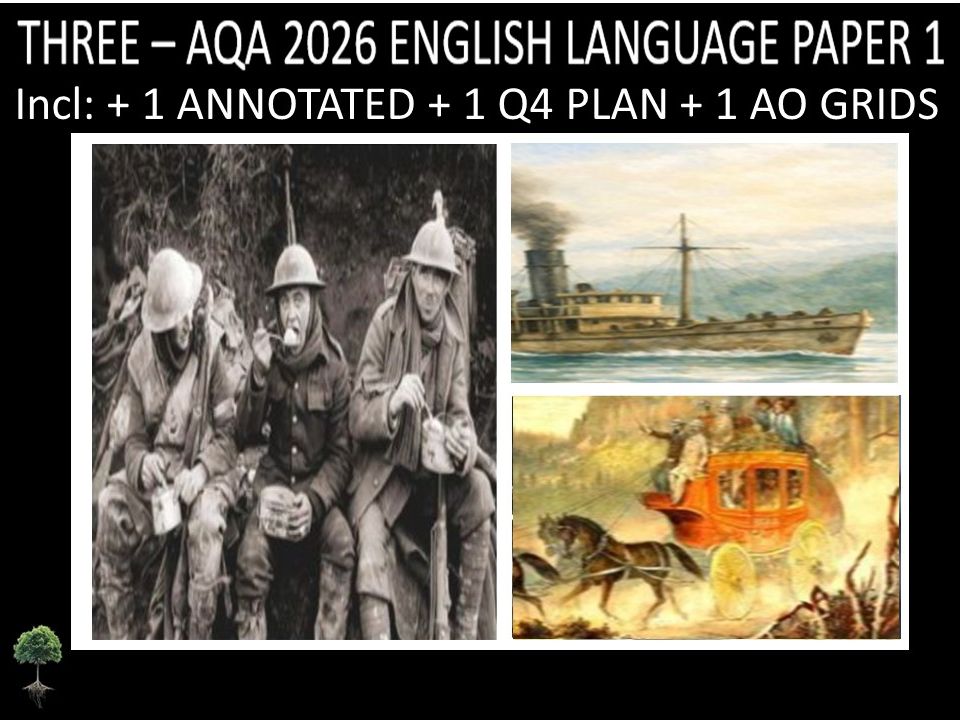 THREE - AQA PAPER 1 | 2026 FULL MOCKS | ANNOTATED | Q4 PLAN | AO GRIDS
