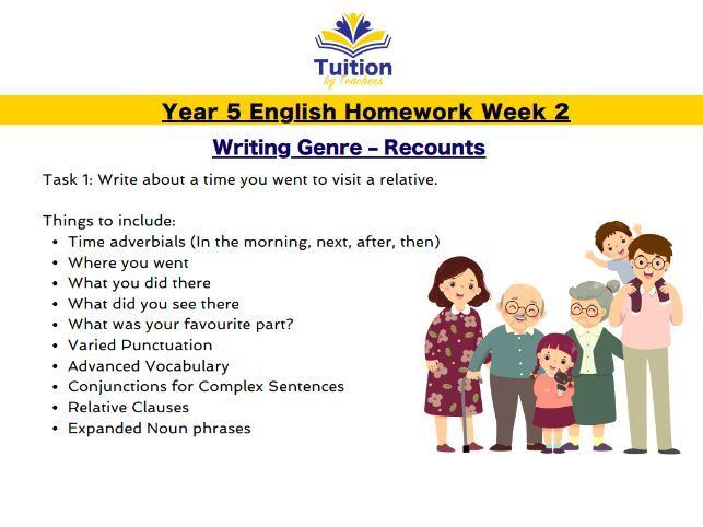 2. Year 5 - Creative Writing & Spelling