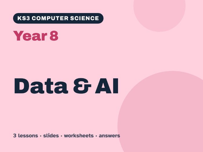 KS3 Computer Science Year 8: Data & AI – 3 lessons