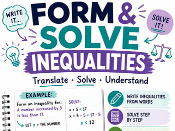 Form and solve inequalities Full lesson