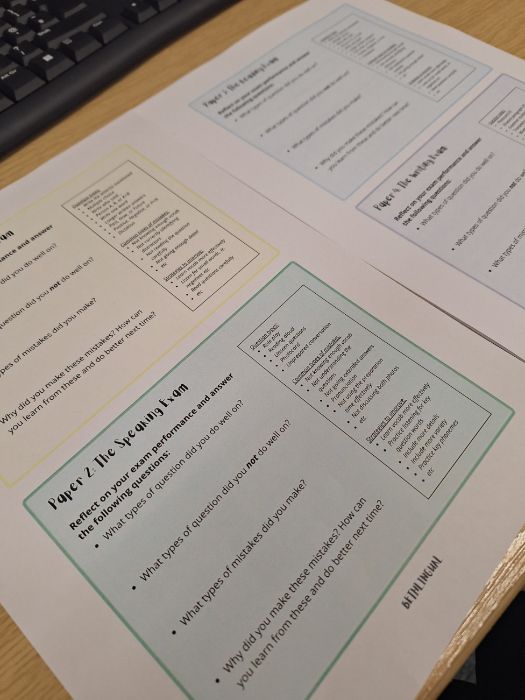 Mock exam reflection - MFL GCSE