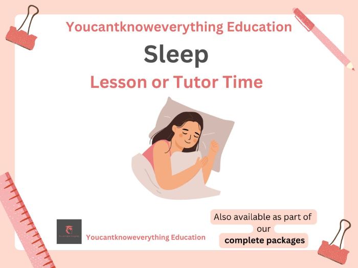 Sleep Lesson PSHE