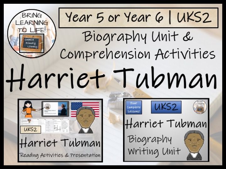 Harriet Tubman Reading Comprehension & Biography Bundle | Year 5 or Year 6