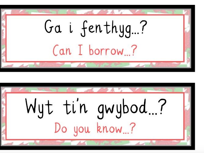 Everday Welsh Display Cards