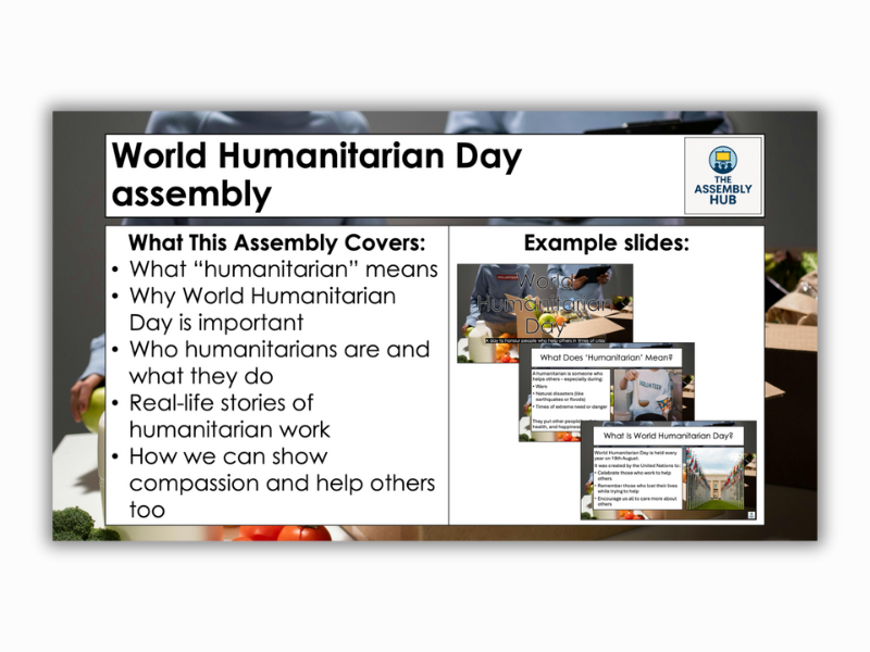 World Humanitarian Day Assembly – Primary School PowerPoint (KS1 & KS2)