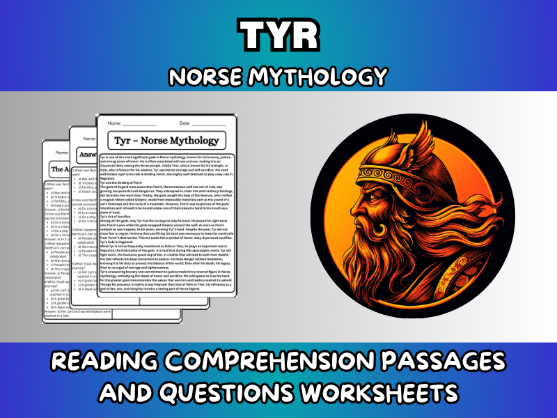 Tyr - Norse Mythology Reading Comprehension Passages and Questions ...