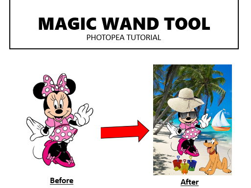 Magic wand tool photopea tutorial