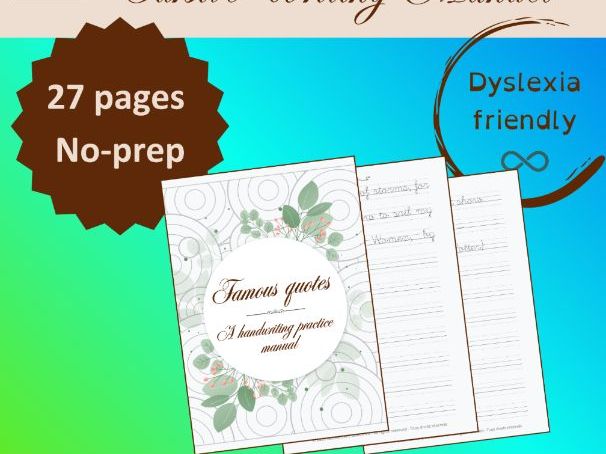 Dyslexia-Friendly Cursive, Famous quotes | Teaching Resources