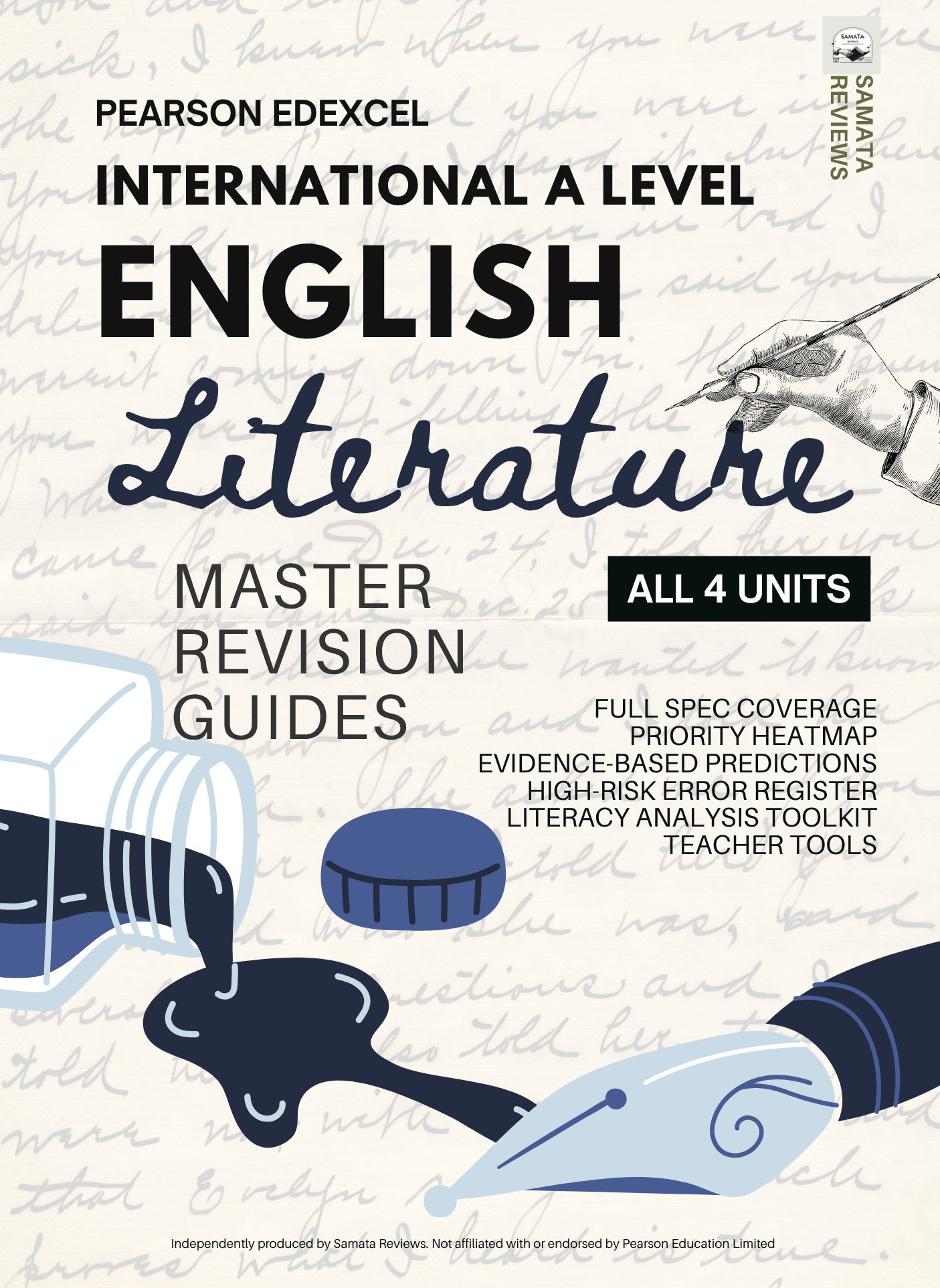Pearson Edexcel IAL English Literature Complete Revision Bundle: Units 1–4 (WET01, WET02, WET03, WET04) – Master Revision Guides with Analytical Toolkits, Model Answers & Grade-Boundary Intelligence