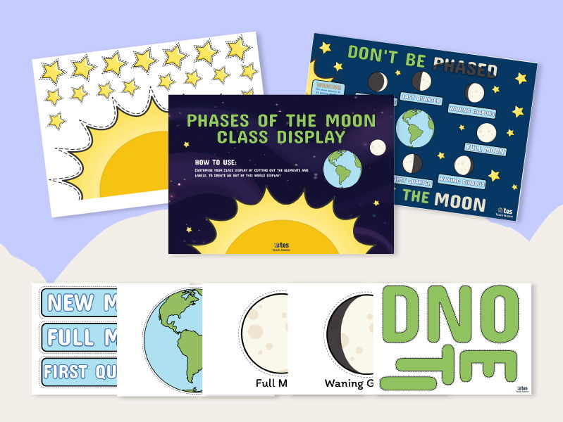 Classroom display pack - Phases of the moon