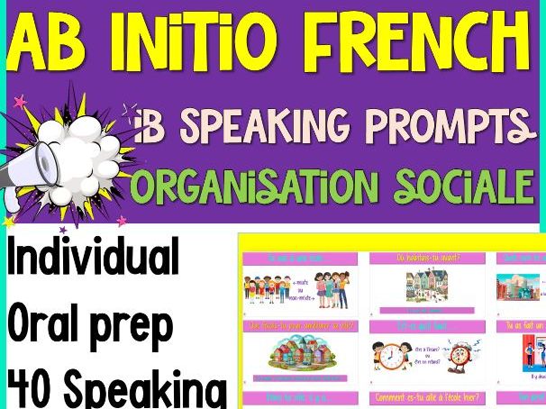 IB French Ab Initio Speaking Questions – Organisation Sociale | Exam Prep