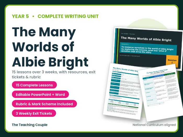 The Many Worlds of Albie Bright | Year 5 English Unit | 15 Complete Lessons + Resources