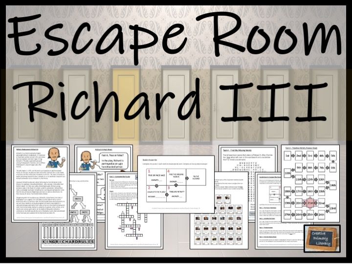 Shakespeare's Richard III Escape Room Activity