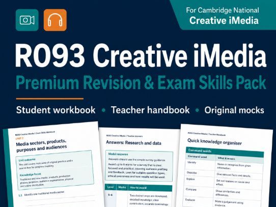 OCR Cambridge National Creative iMedia R093 Premium Revision, Exam Skills, Mocks, Answers and Interv