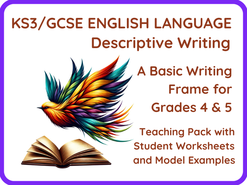 Basic Descriptive Writing Frame - KS3 GCSE English Language Grade 4-5
