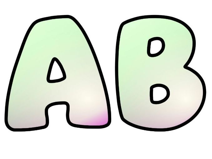 White Pink Gradient Art Lettering Set for Classroom Display | Upper & Lowercase, 0-9 and Signs