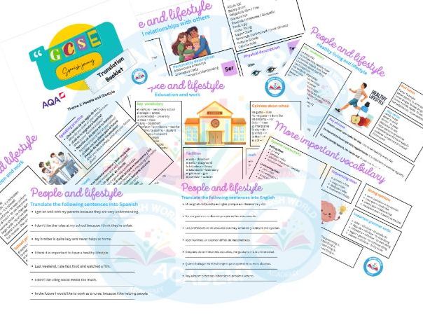 GCSE Spanish Translation Practice (with answers) – Theme 1: People and Lifestyle