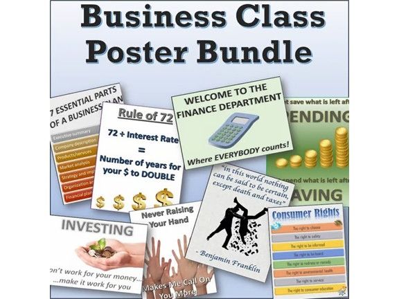 25 Funny Useful Business Education Classroom Posters Signs Bundle