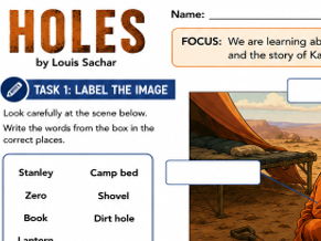 Holes Worksheet - Stanley and Zero