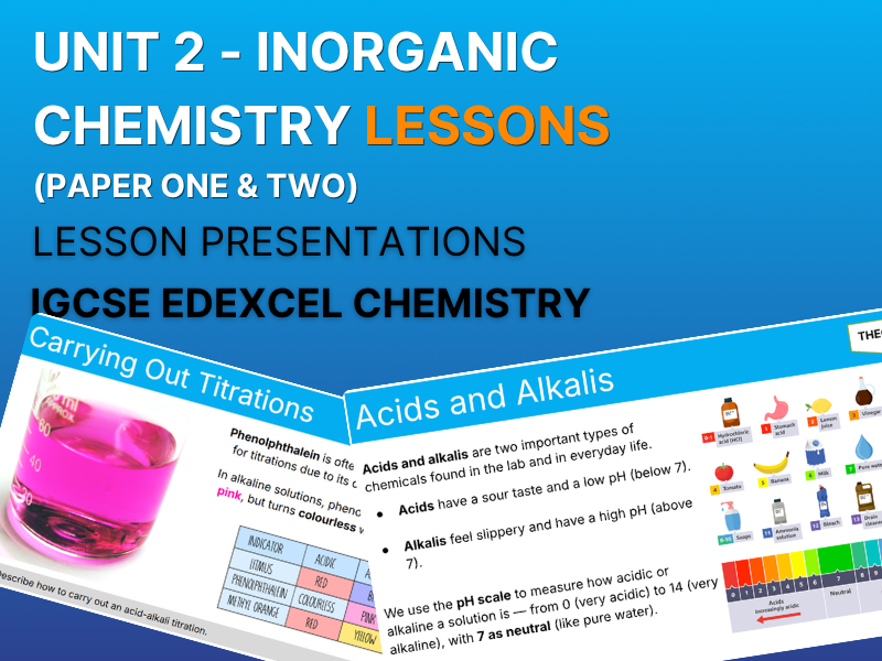 IGCSE Chemistry – Unit 2: Inorganic Chemistry, Lesson Presentations - Edexcel