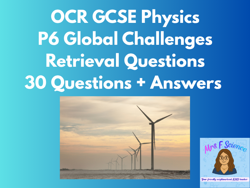 OCR GCSE Physics P6 Motion & Global Challenges Retrieval | 30 Questions + Answers